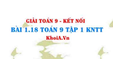 Bài 1.18 SGK Toán 9 tập 1 Kết nối tri thức